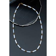 Serenite Collection Colonne Sedef Taşı Sky Kolye