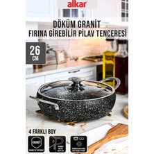 St. Morritz Döküm Granit Fırına Girebilir Yanmaz Yapışmaz Pilav Tenceresi