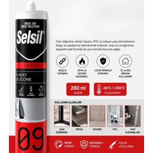 Selsil 280 ml Kırmızı Yüksek Isı Siikon Sıvı Conta Kırmızı Isıya Dayanıklı Silikon
