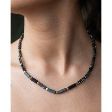 Serenite Collection Varasit ve Hematit Taşı Siyah Kolye