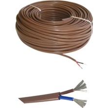 St. Morritz 20 Metre 2X1MM² Tekne Yat Karavan Kalaylı Kablo - Yassı Marin Kablo Kahverengi