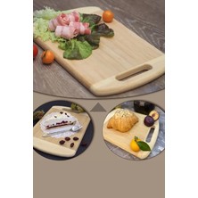St. Morritz Bambu Kesme Tahtası Antibakteriel Yıkanabilir Doğrama Tahtası Oval 36X26CM ,bambu Kesme Tahtası