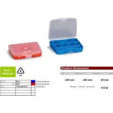 St. Morritz Poly Organizer 1/8 Kırmızı.mavi