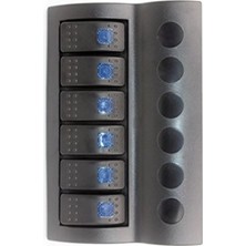 St. Morritz 6'lı Switch Panel,mavi Işıklı ve Otomatik Sigortalı