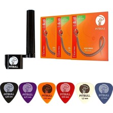 St. Morritz Gold Seri Elektro Gitar Teli 3lü Set(Tel Sarıcı + 10 Pena) Geg 10-46 L 3pswp