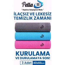 Active Çamaşır Suyu ile Kullanılabilen Tek Mikrofiber 3'lü Temizlik Bezi (40X60) Büyük Boy