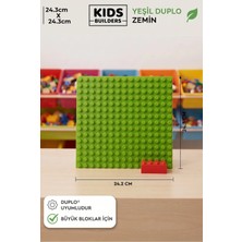 Kuzu Toys Le-Go Duplouyumlu Yeşil Zemin Plakası 24,3X24,3 cm