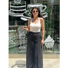 Cherie Style Kadın Yüksek Bel Dökümlü Palazzo Pantolon