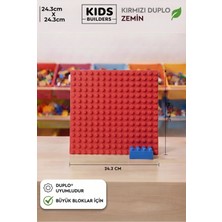 Kuzu Toys Le-Go Duplouyumlu Kırmızı Zemin Plakası 24,3X24,3 cm