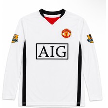 Mmt Spor C. Ronaldo Manchester United 2007 Şampiyonlar Ligi Beyaz Uzun Kollu Yetişkin Forması 7 Numara