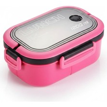 Umiya 2 Katlı Bölmeli Lunch Box 1200 ml Sızdırmaz Bento Yemek Kabı Mikrodalgaya Uygun Saklama Kutusu Pembe