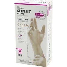 Renas Store Reflex Slimfit Glove KOD-030 S Krem Pudrasız Muayene Eldiven 100LÜ BX40