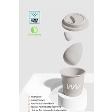 Mei Makyaj Süngeri Fondöten Emmeyen Sponge Coffee Cup Hijyenik Limestone 1 Pro 1 Mini
