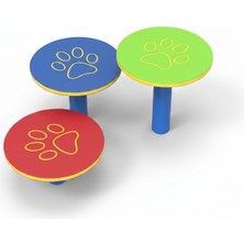 Soylu Grup Kent Ve Bahçe Mobilyaları Üçlü Köpek Agility Denge ve Atlama Platformu