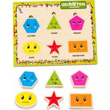 W-Design Eva Eğitici Bul Tak Puzzle Geometri Montessori Zeka ve Motor Beceri Geliştirici Oyuncak