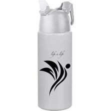 Renas Store Kilitlenebilen Matara Güvenlikli Suluk Sporcu Matarası Spor Su Şişesi Içecek Şişesi 700ML BX40