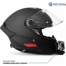 Go.3Dify GO3DIFY Aksiyon Kamerası Çene Bağlantı Aparatı Chin Mount mt Helmets Thunder 4 Sv Kask Uyumlu Gopro Djı Osmo INSTA360 Uyumlu 3m Bantlı 1 Adet