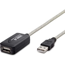 Renas Store USB Uzatma Kablosu 10 M - Silver Siyah HDX7513