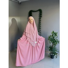 Yüsra Collection Tesettür Ayrobin Elbise ve Uzun Boy 3 Katlı Sufle 2'li Takım