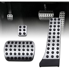 Renas Store Mercedes W204-W207-W211-W212-W215-W220-E250 Uyumlu Geçme Otomatik Pedal Seti 3 Parça Siyah Krom