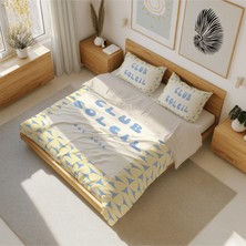 Luvis Store Club Soleil - Geometrik Desenli Çift Kişilik Hibrit Nevresim Takımı - Çarşaflı