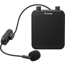 Eseno Select Westa WAP-300T USB + Sd Kart Girişli Şarjlı Mini Seyyar Kablosuz Mikrofonlu Rehber Anfisi