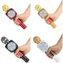 St. Morritz Karaoke Mikrofon , Bluetooth Özellikli  Çocuk Mikrofonu Karaoke Işıklı Mikrofon