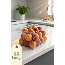 Evonita Buzdolabı Organizeri Xx Large Boy Şeffaf Saklama Kutusu Dolap Içi Derin ve Geniş Organizer
