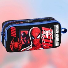 Cg Boutique Spıderman Örümcek Adam Collection Kalem Çantası Süper Kalite Siyah Mavi