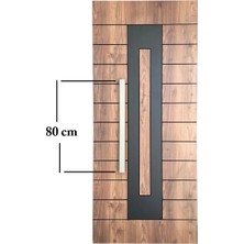 St. Morritz Çelik Kapı Çekme Kolu Tutma Kolu Dikdörtgen Model Renk Saten (Gümüş Gri) 80CM