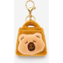 Kumru Studio Kahverengi Peluş Capybara Mini Çanta Charmı | Sevimli Çanta Aksesuarı