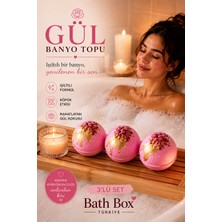 BB Bath Box Güllü Banyo Topu Nem Bombası Jakuzi Küvet - Manikür Pedikür Topu 120 gr x 3 Adet