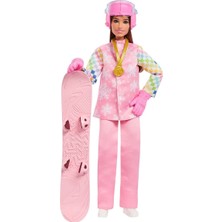 Renas Store JKF78 Barbie Snowboard Sporcusu Oyun Seti