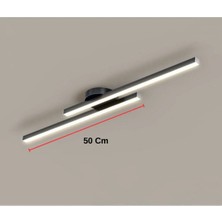 St. Morritz Samsung Ledli Modern Tavan Koridor Aydınlatması Çubuk 2X50CM Siyahkasa Günışığı Lineer Avize Armatür