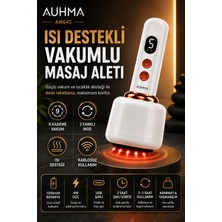 Merwish Isı Destekli Vakumlu Masaj Aleti Ahuma 9 Kademeli Vakum, 2 Farklı Masaj Modu, 1200 Mah Şarjlı Kablosuz Tüm Vücut Masaj Cihazı