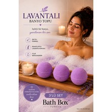 BB Bath Box Lavantalı Jakuzi Küvet Manikür Topu Banyo Bombası Seti 130 gr - 3'lü Renkli Nem Bombası