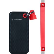 Verbatim 256GB Pocket Mini Taşınabilir SSD USB 3.2 - 1000MB/S-1000MB/S Siyah/kırmızı Kablo Dahil (32417)