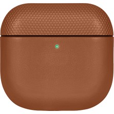 Airpods 4 Uyumlu Kılıf Qi M-Safe Özellikli Native Union Re Classic Serisi Suni Deri Kapak Kahverengi
