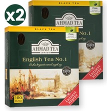 Ahmad Tea English Tea No.1 100\'LÜ Bardak Poşet 2\'li Ekonomik Paket – Toplam 200 Bardak Poşet