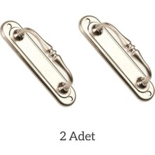 St. Morritz (2 Adet) Saten Büyük Kıvrık Çekme Sürgülü Açmalı Kapılar Için Çekme Kol 14,5x3,5cm