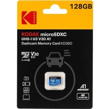 Kodak 128GB Micro Sd Uhs-I U3/V30/A1 Araç Kamerası Için Kart KD360
