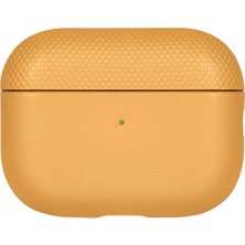 Airpods Pro 2 Uyumlu Kılıf Qi M-Safe Özellik Native Union Re Classic Serisi Suni Deri Kapak Turuncu