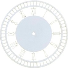 St. Morritz Ahşap Makrome Saat Kasnağı Romen Rakamlı Beyaz 40 cm