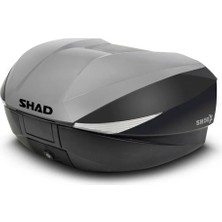 Shad SH58X Titanium Motosiklet Arka Çanta 3 Kademeli Kapasiteli Top Case Motor Çanta