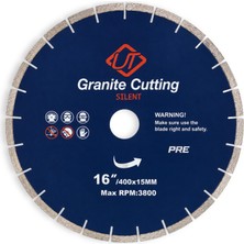 Mays Diamond Silent Granit Testere 400 mm (16") Profesyonel Elmas Kesici Testere | Granit, Mermer, Doğal Taş, Bazalt ve Beton Kesme Diski