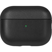 Airpods Pro 2 Uyumlu Kılıf Qi M-Safe Özellikli Native Union Re Classic Serisi Suni Deri Kapak Siyah