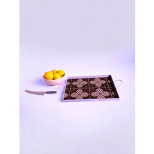 St. Morritz Dekoratif Desenli Sunum Tepsisi 20X15