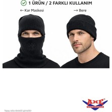 Axe Sportswear Kışlık Şapka Bere Olabilen Tactical Modüler Kar Maskesi