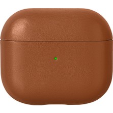 Airpods 3.nesil Kılıf M-Safe Şarj Özellikli Native Union Hakiki Nappa Derisi Klasik Kapak Kahverengi