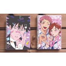 St. Morritz Jujutsu Kaisen 2 Adet A5 Boy Anime Spiralli Defter 50 Yaprak